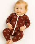 Crown Baby Stripe Ribbed Jumpsuit