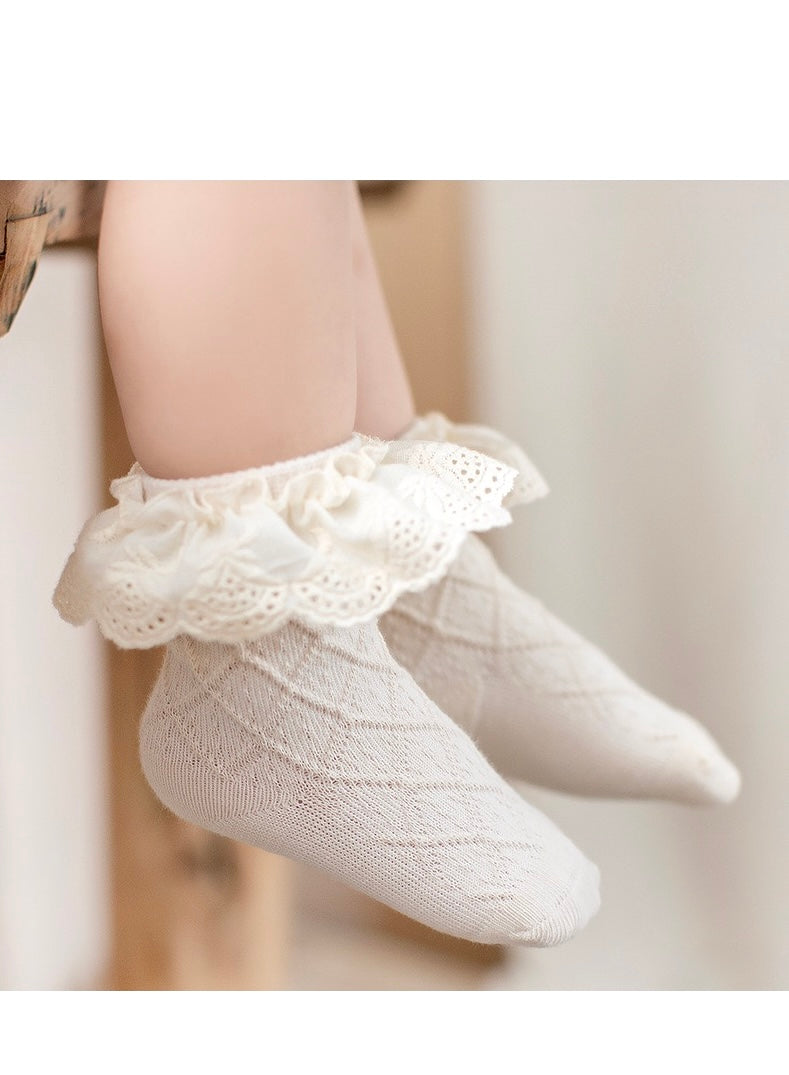 Lace Frill Baby Socks – Cotton Comfort – Baby & Toddler