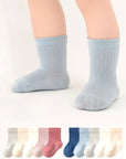 5-Pack Essential Ribbed Baby Socks – Soft Cotton Everyday Socks