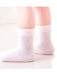 6-Pack Pastel Cable Knit Anti-Slip Baby Socks – Soft Cotton Grip Socks