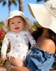 Baby Colourful Floral Long Sleeve Swimsuit