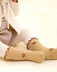 5-Pack Daisy Frill Baby Socks | Floral Cotton Ribbed Set