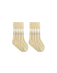 Striped Cable Knit Baby Socks – Various Colours