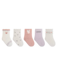 5-Pack Patterned Cotton Baby Socks – Pastel Mix – Baby & Toddler