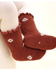 5-Pack Daisy Frill Baby Socks | Floral Cotton Ribbed Set