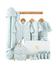 Sweet Slumber baby gift set with newborn clothes and towel
