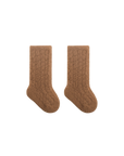 Cable Knit Winter Long Baby Socks – Warm Cotton Knee-High Socks