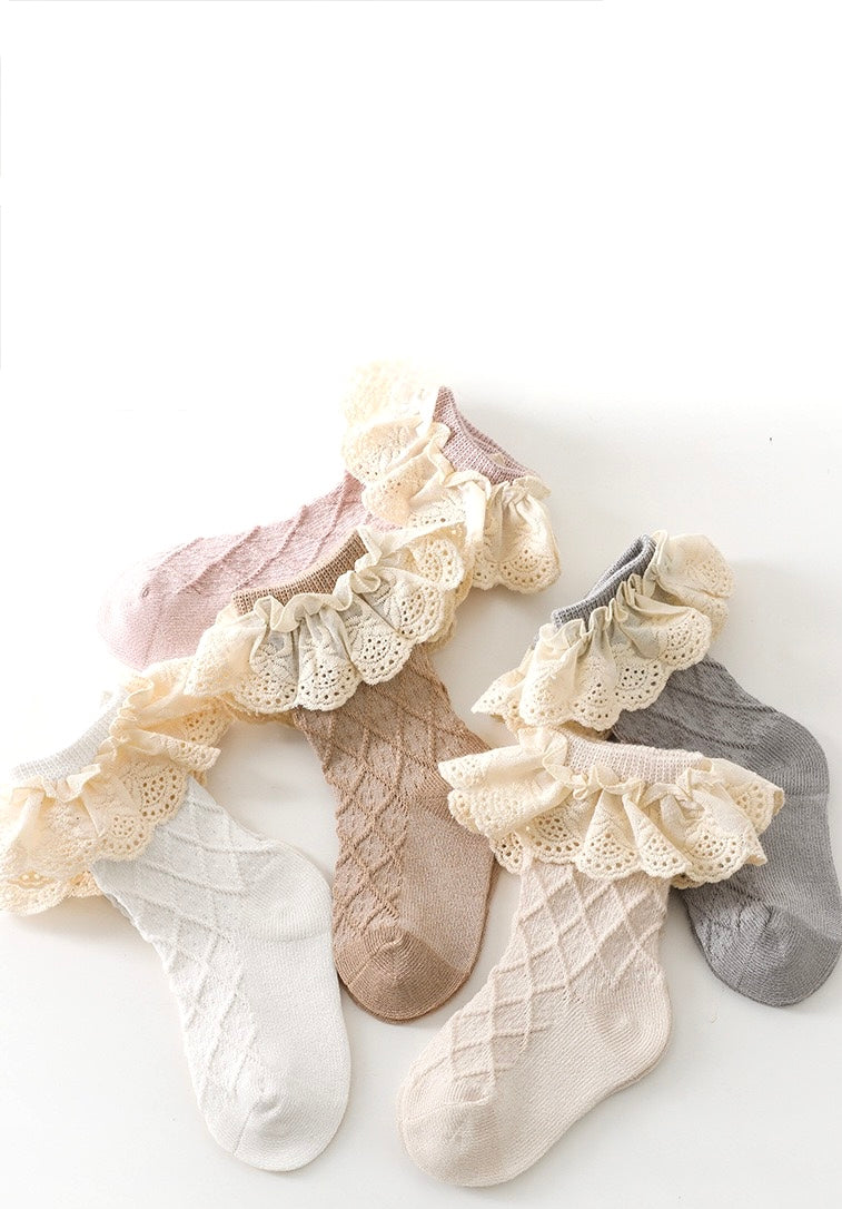 Lace Frill Baby Socks – Cotton Comfort – Baby & Toddler
