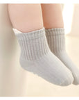 3-Pack Anti-Slip Ribbed Baby Socks – Cotton Grip Socks for Baby & Toddler