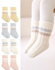 Striped Cable Knit Baby Socks – Various Colours