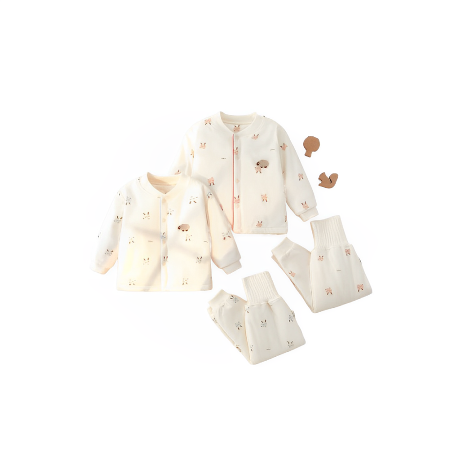MinimalJoy Baby Jacket & Pants Set-Pink