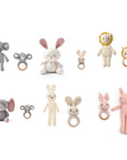 Crochet Twin Rabbit Rattle Set