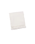 Tassel SnowWhite soft cotton baby blanket with tassels
