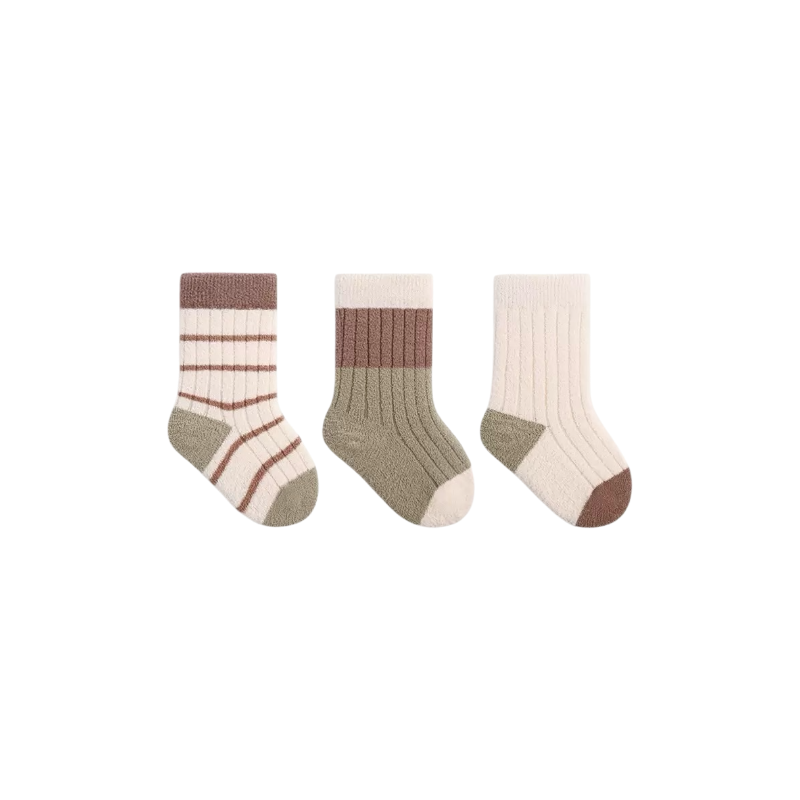 3-Pack Thick Winter Socks – Brown Mix – Baby & Toddler