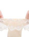 Elastic lace ruffle edge of baby knee-high socks, stretchable and comfortable for infants