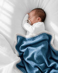 Tassel Blue Blanket