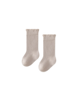Beige ribbed cotton baby socks – neutral everyday socks for babies UK