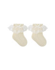 Lightweight cotton baby socks with delicate lace details and gentle stretch for daily wear