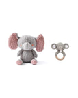 Crochet Twin Big-ear Elephant Rattle Set
