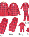 Full family matching plaid pajamas collection men women kids baby and dog