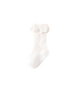 White lace frill baby socks – soft cotton hollow knit socks for girls and toddlers