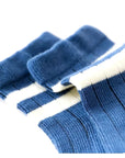 Navy baby socks with stripe and bear design – cotton baby socks UK