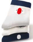 Navy stripe cotton baby socks – non-slip and soft stretch design