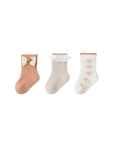 Soft pastel baby socks set with lace, knit texture, and delicate patterns for girls and boys.