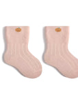 Pair of pink cotton baby socks – gentle and comfortable for babies