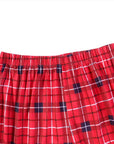 Plaid matching pajama pants with elastic waistband detail