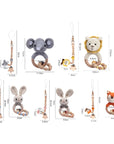 Crochet Fox Rattle & Dummy Clip Set