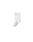 White ribbed cotton baby sock – everyday soft socks for babies