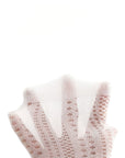 Detailed view of stretchable baby mesh socks demonstrating lightweight breathable cotton weave