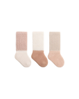 Two-tone winter knit baby socks – soft warm colour block socks UK