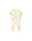 organic baby sleeper with colorful wildflower floral print