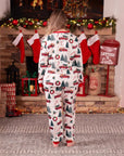 Women’s Christmas pajamas set with festive holiday tree and wreath pattern