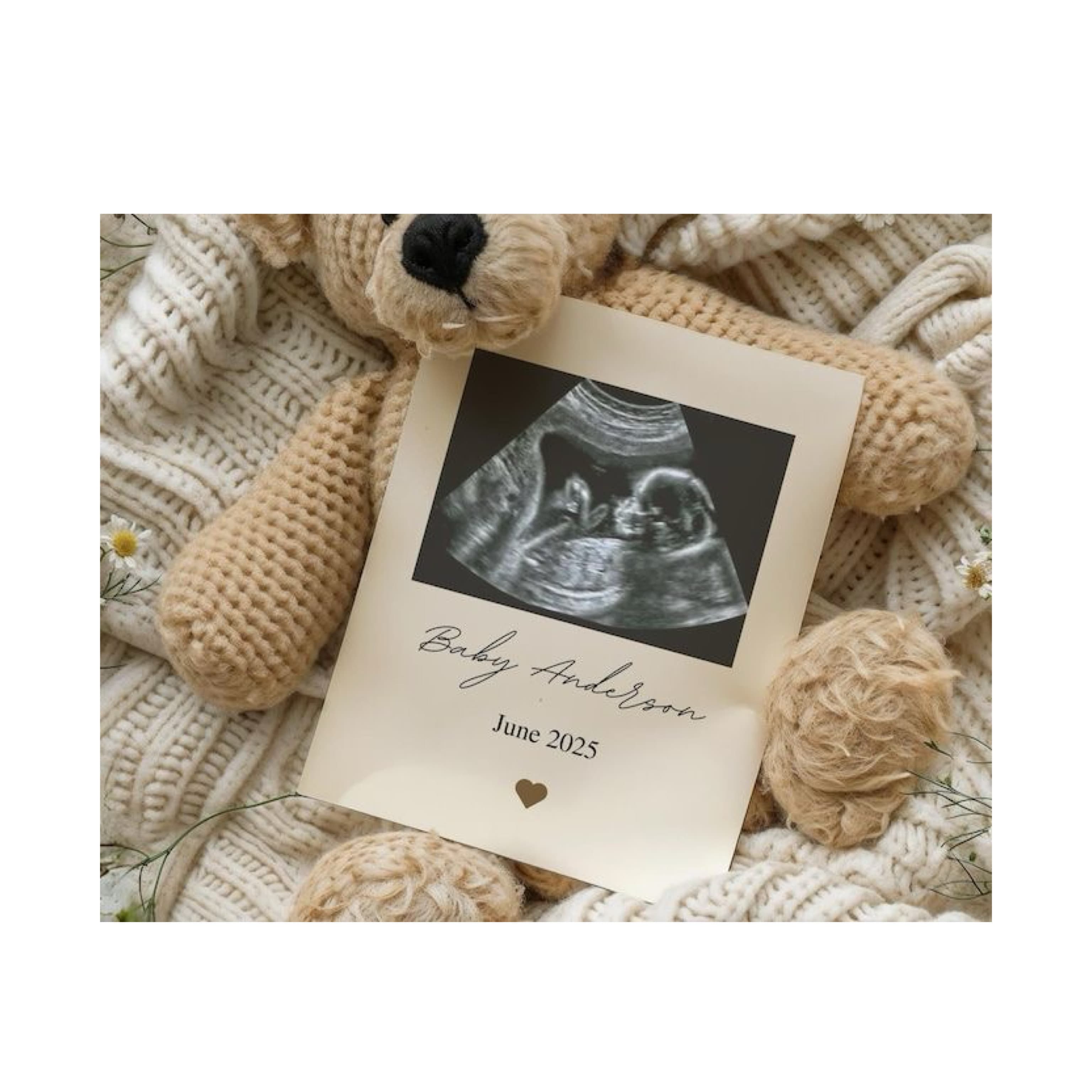Personalized newborn baby gift with custom photo frame, sentimental keepsake for parents in the UK.