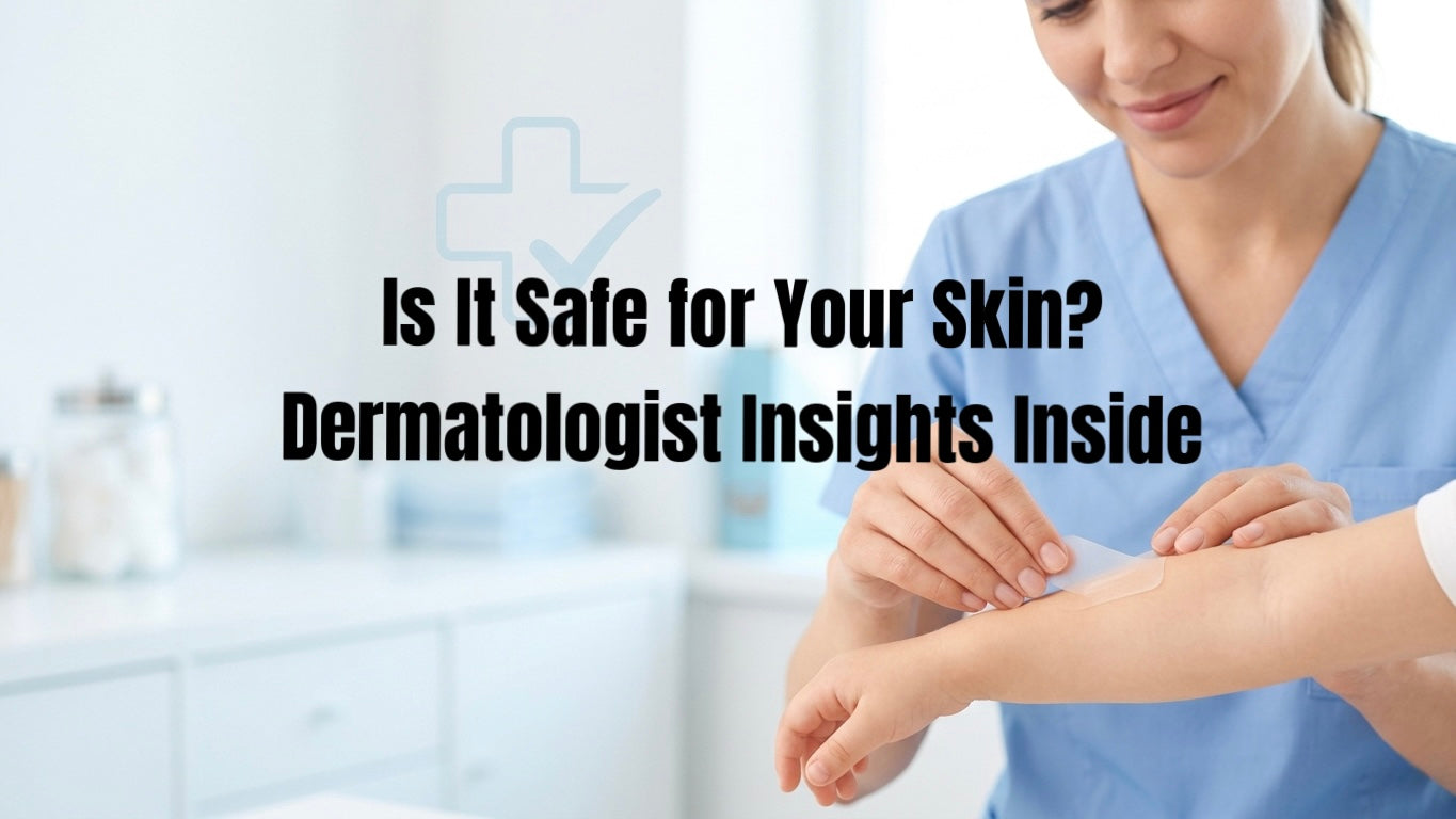 Dermatologist applying silicone scar sheet on skin demonstrating safe and clinically trusted scar care