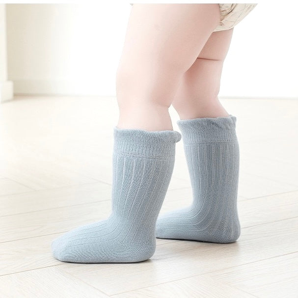 5-Pack Ribbed Cotton Baby Socks – Soft Everyday Baby Socks Set