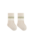 Striped Cable Knit Baby Socks – Various Colours