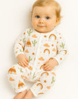 Little Cactus Baby Stripe Ribbed Jumpsuit