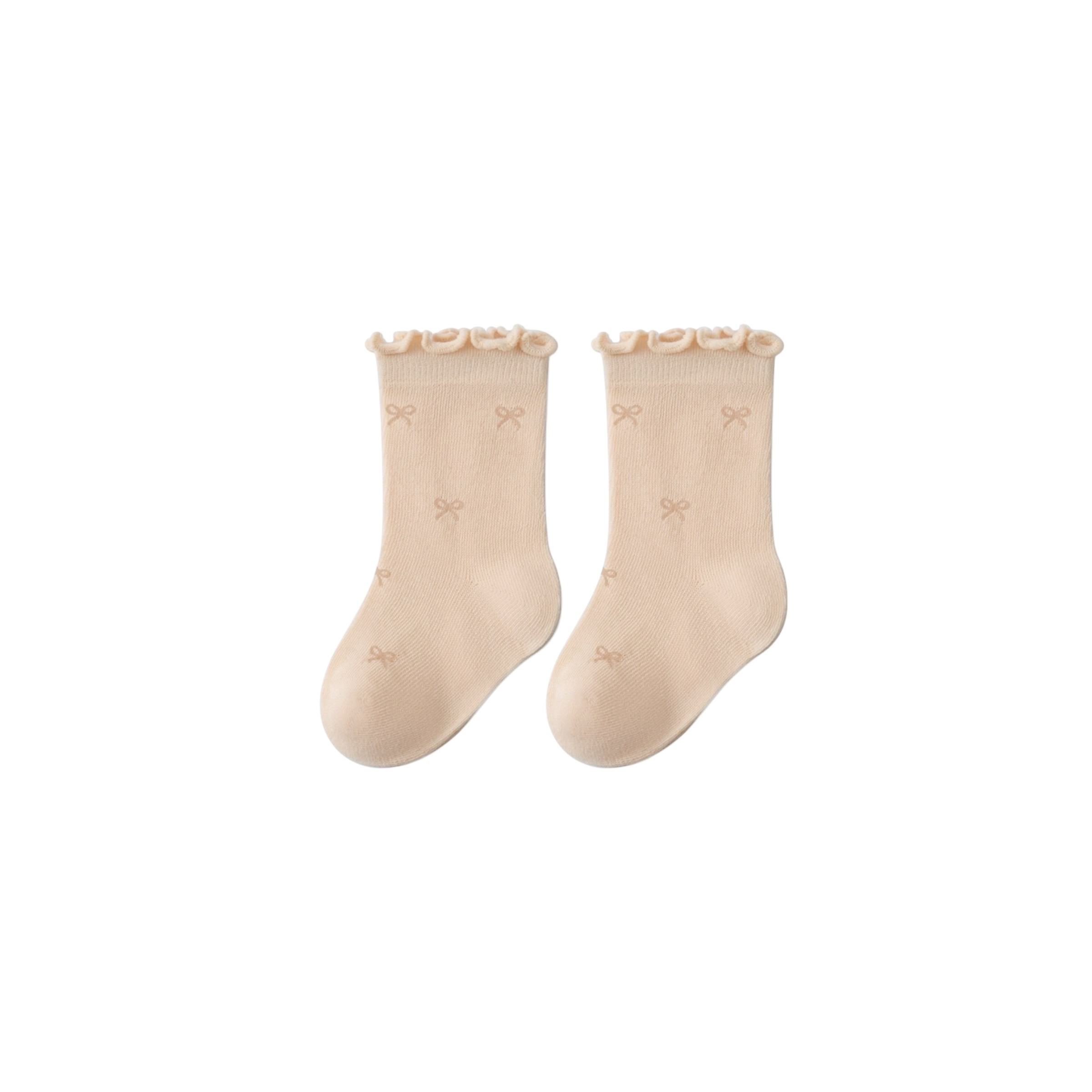 5-Pack Pastel Lace-Trim Baby Socks – Soft Cotton Baby Socks with Frilled Edge
