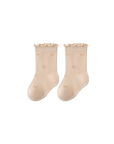 5-Pack Pastel Lace-Trim Baby Socks – Soft Cotton Baby Socks with Frilled Edge