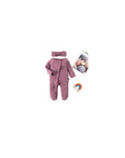 Newborn Baby Girl Knit Ruffle Jumpsuit