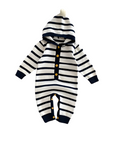 Striped Baby Jumpsuit with Hood