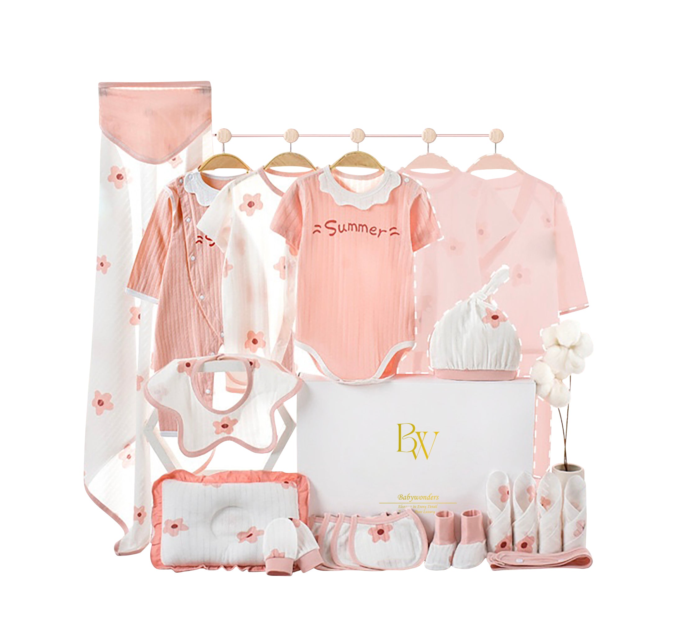 Pink Summer Bloom Baby Gift Set Baby Shower Newborn Gift