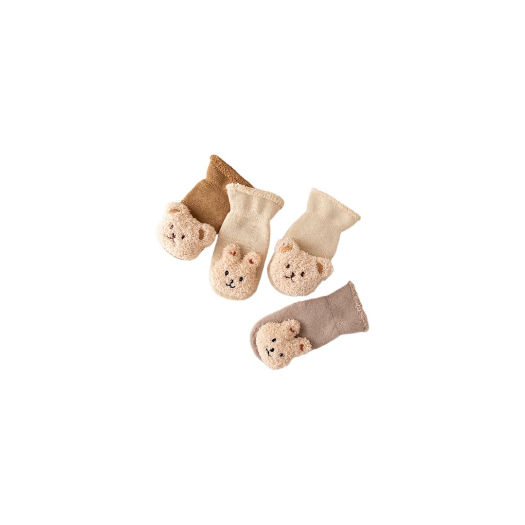 Baby Cartoon Bear Breathable walking Socks shoes