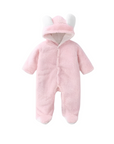 Newborn Hooded Jumpsuit -Pink