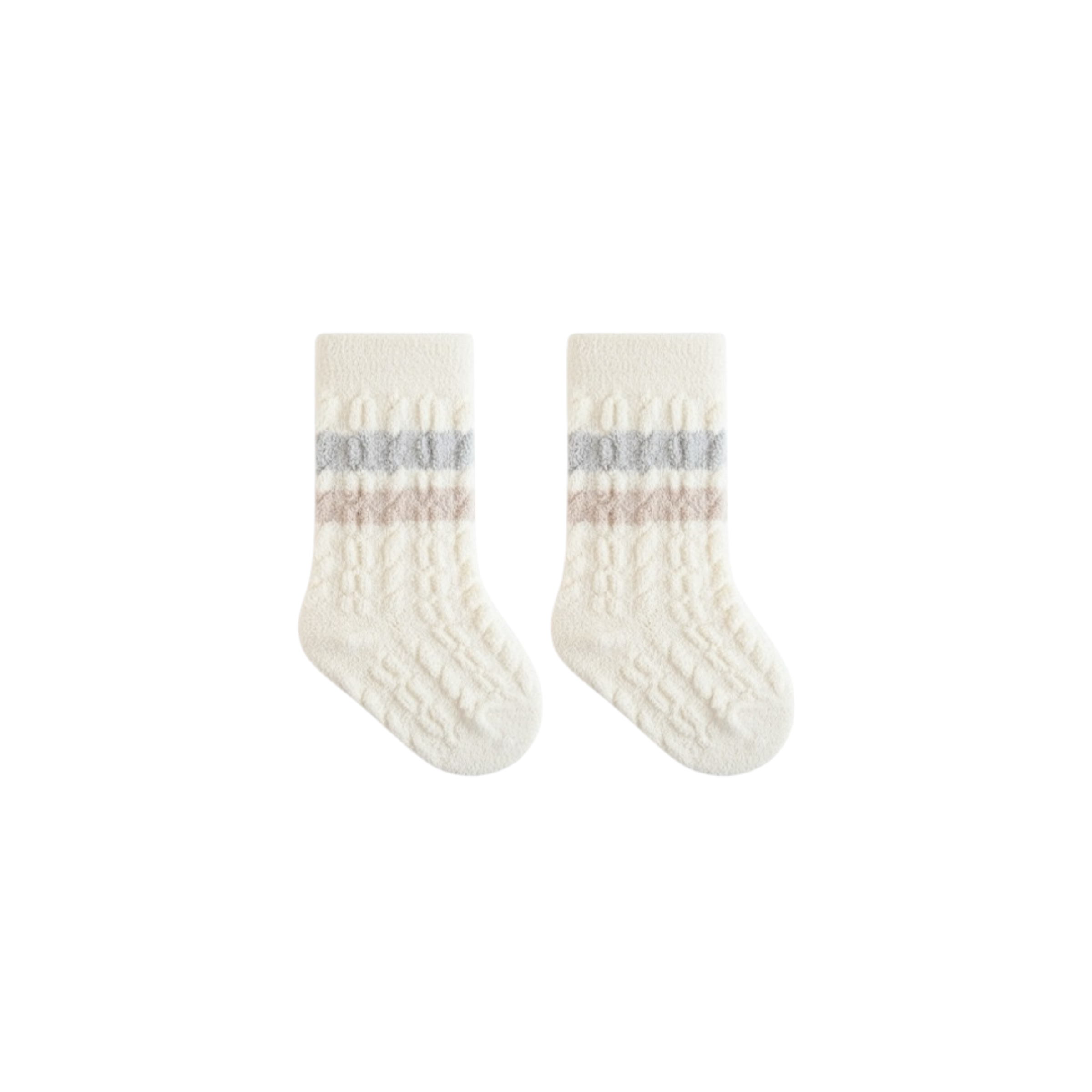 Striped Cable Knit Baby Socks – Various Colours