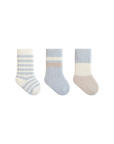 3-pack thick winter baby socks in lilac and yellow mix – warm textured baby socks